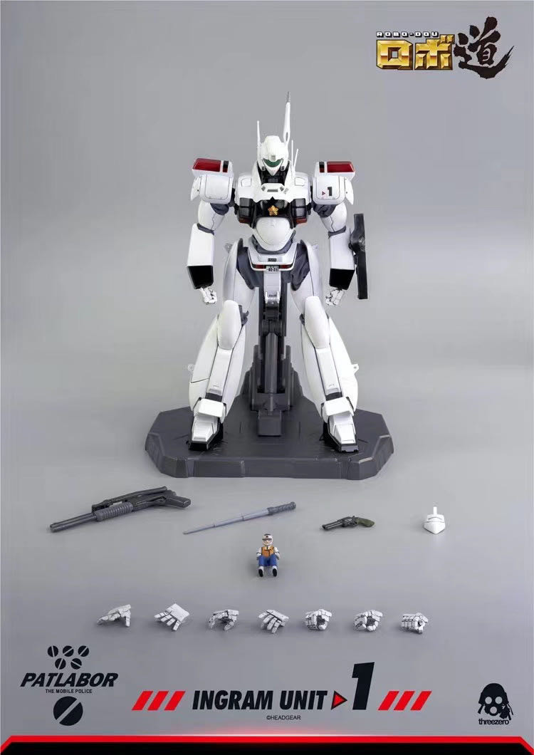 零元拍：Threezero 3Z0104 1/35 机动警察 ROBO英格拉姆 1号机 可动人偶，全新未拆。