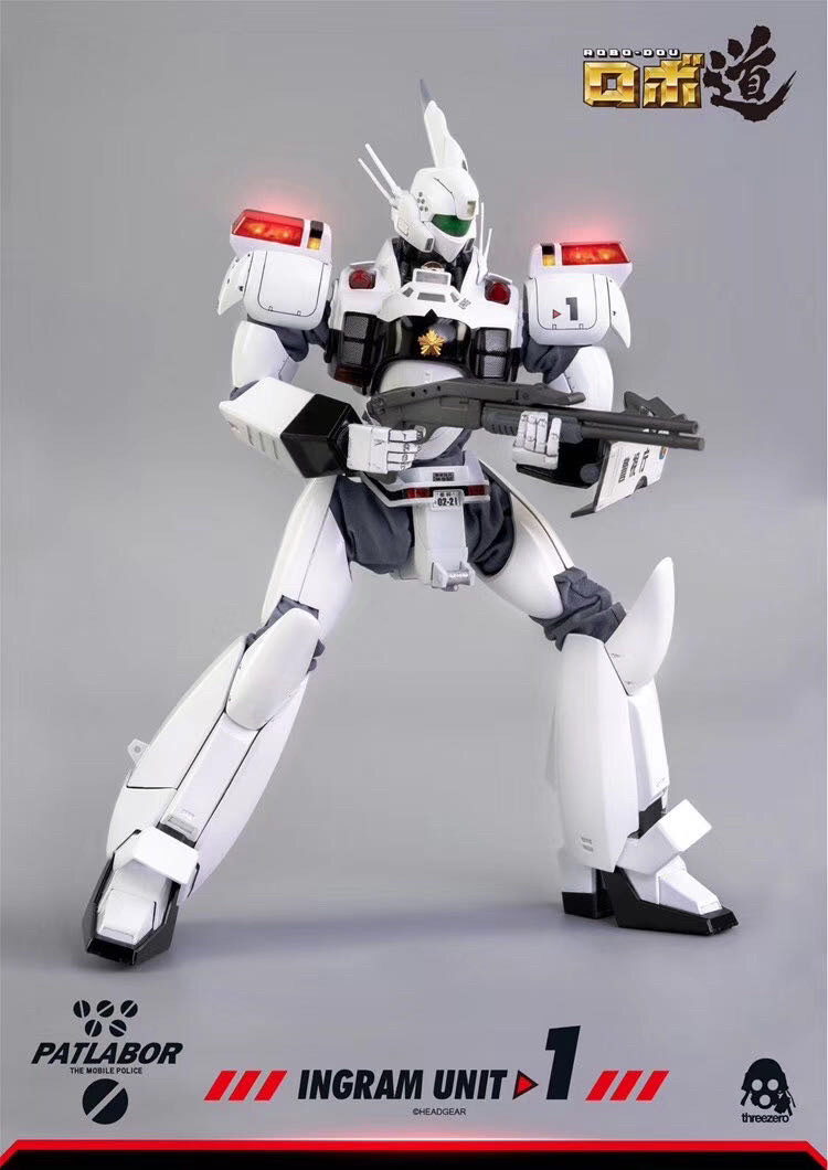 零元拍：Threezero 3Z0104 1/35 机动警察 ROBO英格拉姆 1号机 可动人偶，全新未拆。
