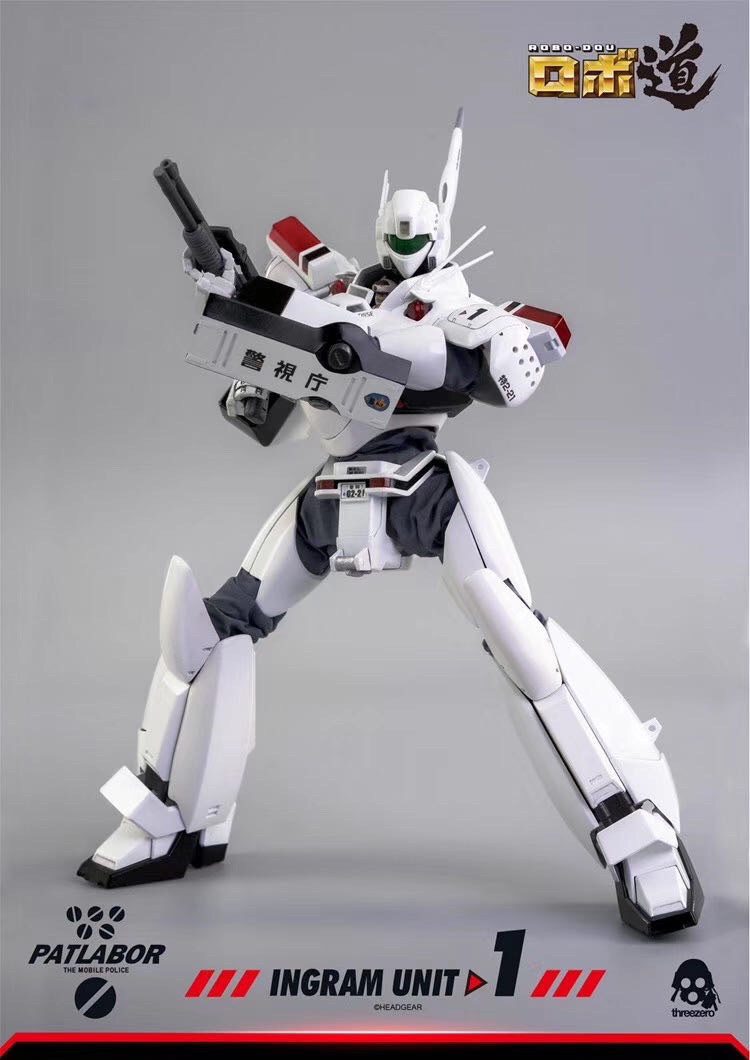 零元拍：Threezero 3Z0104 1/35 机动警察 ROBO英格拉姆 1号机 可动人偶，全新未拆。