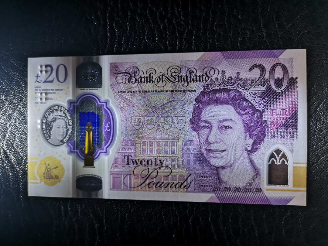 《外钞收藏家》第一百一十七期拍卖 2018年英格兰20镑塑料钞 全新UNC 