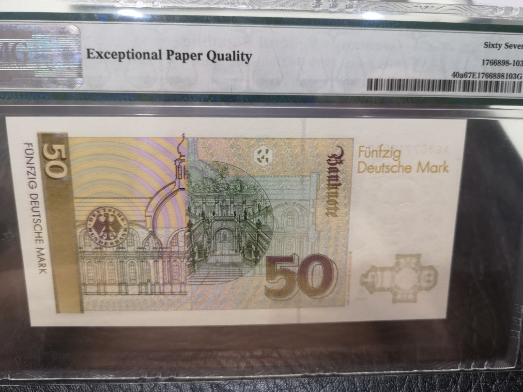 《外钞收藏家》第一百一十七期拍卖 1989年德国末版50马克 pmg67