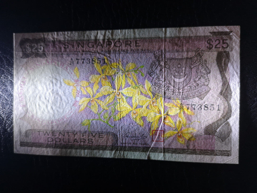《外钞收藏家》第一百一十七期拍卖 新加坡花版25  破损 品相自定义