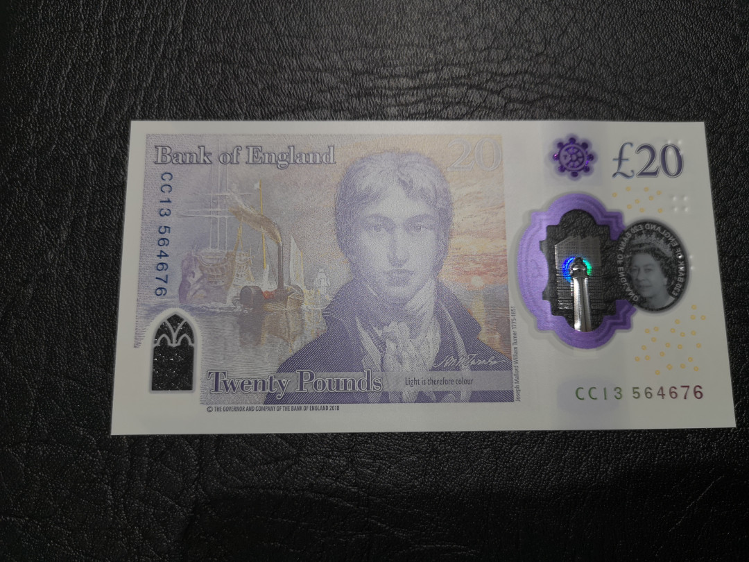 《外钞收藏家》第一百一十七期拍卖 2018年英格兰20镑塑料钞 全新UNC 