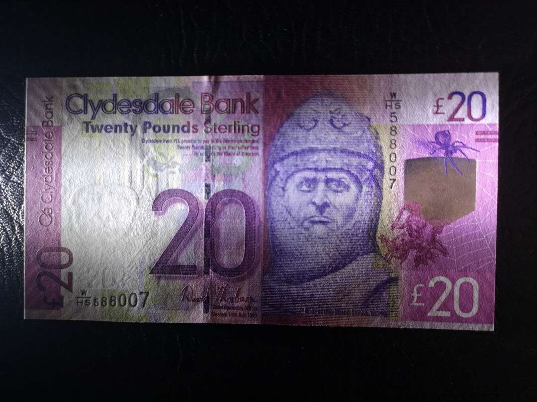 《外钞收藏家》第一百一十七期拍卖 2009年苏格兰克莱斯戴尔银行20镑 全新UNC 首发冠