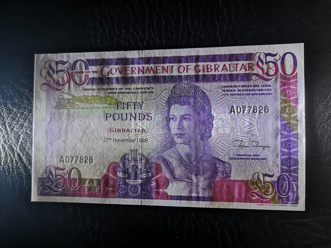 《外钞收藏家》第一百一十七期拍卖 1986年直布罗陀50镑 全新UNC