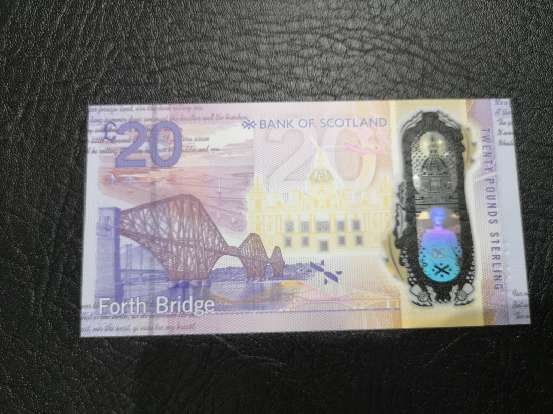 《外钞收藏家》第一百一十七期拍卖 2019年苏格兰20镑塑料钞 全新UNC 无47 AA冠