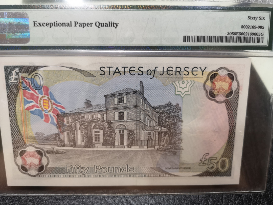 《外钞收藏家》第一百一十七期拍卖 2000年泽西50镑 pmg66 53超小号