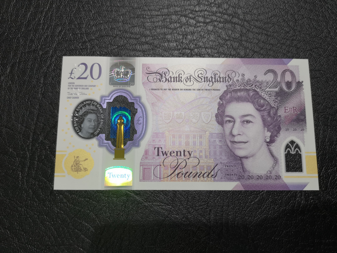 《外钞收藏家》第一百一十七期拍卖 2018年英格兰20镑塑料钞 全新UNC 