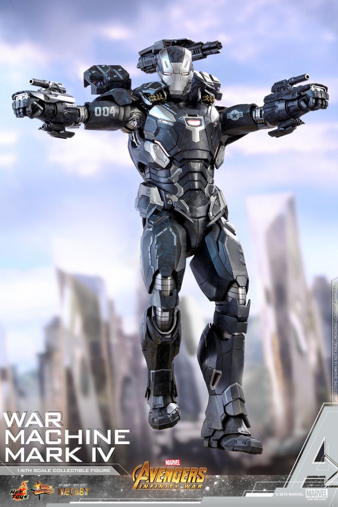 零元拍：HotToys：1/6 压铸合金 MMS499D26《复联3》- 战争机器MK4 特别版，全新未拆。
