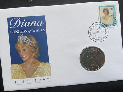 【随心拍&Getcoins】钱币拍卖九十四期～  【塞拉利昂】戴安娜邮币封