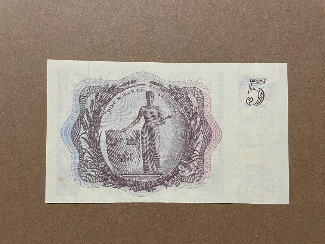 《张总收藏》31期—首发&塑料 瑞典5克朗 UNC 1962年