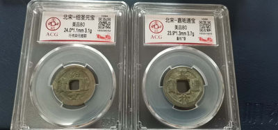 周日放漏拍场 - 放漏两枚爱藏评级北宋铜钱