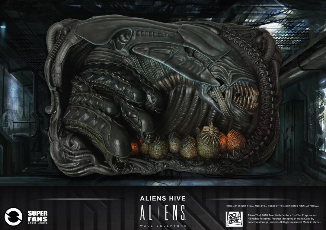 零元拍：Super Fans CAL1A-04 异形 巢穴 Aliens Hive 30*20寸壁挂，全新未拆。