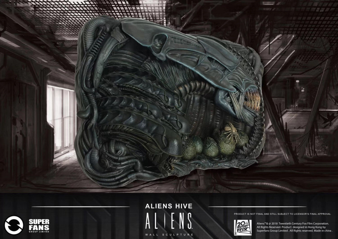 零元拍：Super Fans CAL1A-04 异形 巢穴 Aliens Hive 30*20寸壁挂，全新未拆。