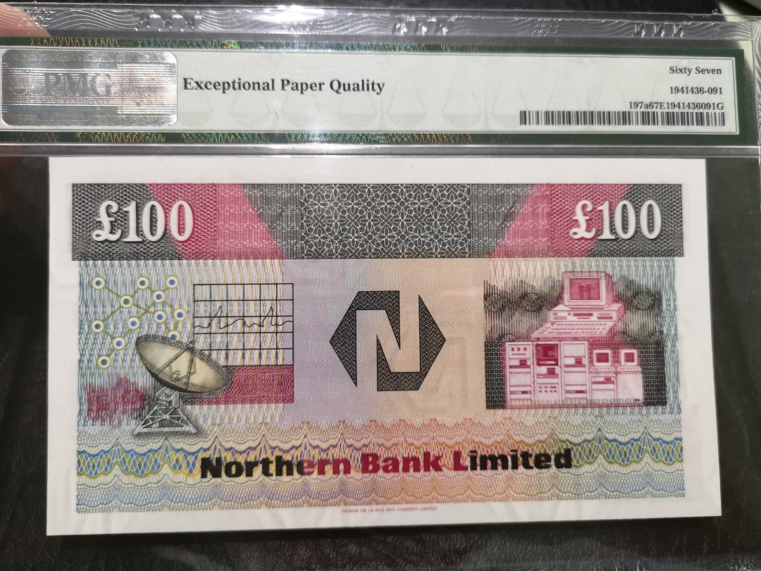 《外钞收藏家》第一百一十八期拍卖 1990年北爱尔兰 北方银行 100镑 PMG67 大货稀少