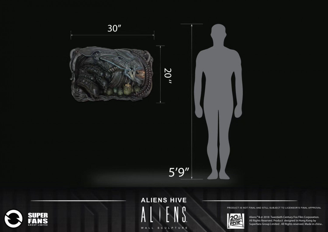 零元拍：Super Fans CAL1A-04 异形 巢穴 Aliens Hive 30*20寸壁挂，全新未拆。