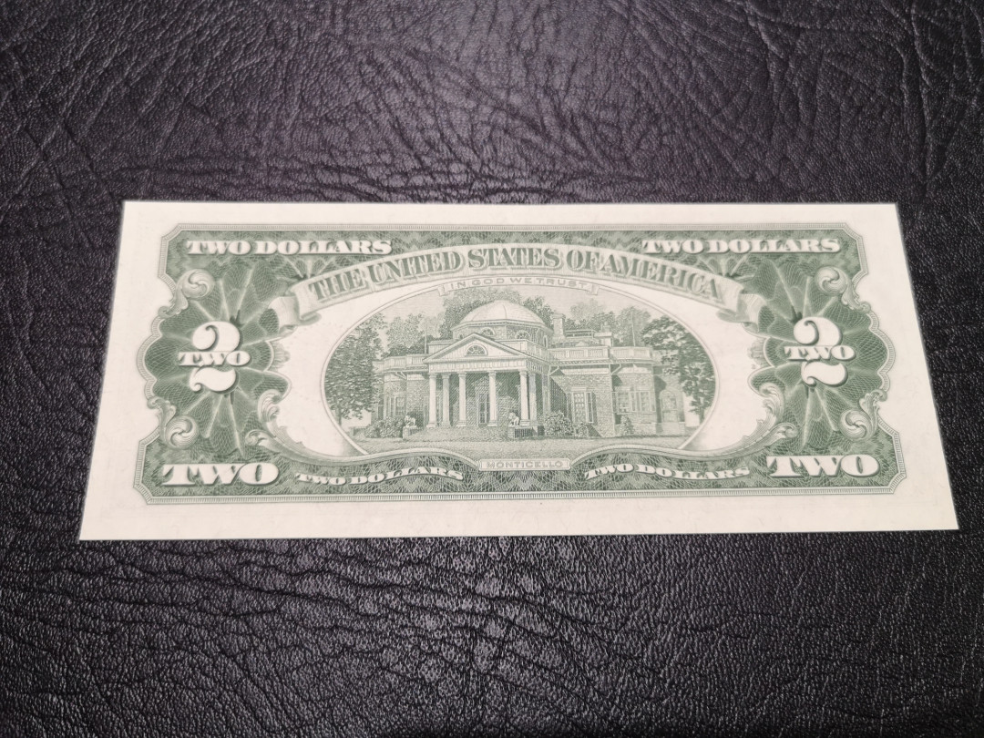 《外钞收藏家》第一百一十八期拍卖 1963年美国2美元 红库印 全新UNC