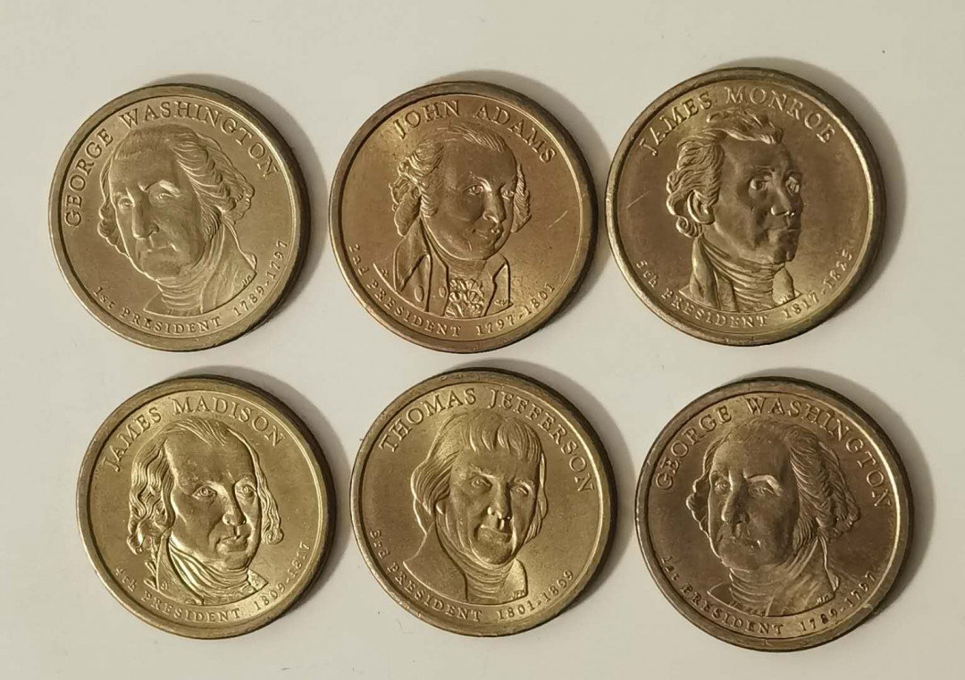 北京马甸外币专卖微拍第五十七期，非贵金属纪念币，流通币专场，陆续上新，欢迎光临 美国1美元总统纪念币