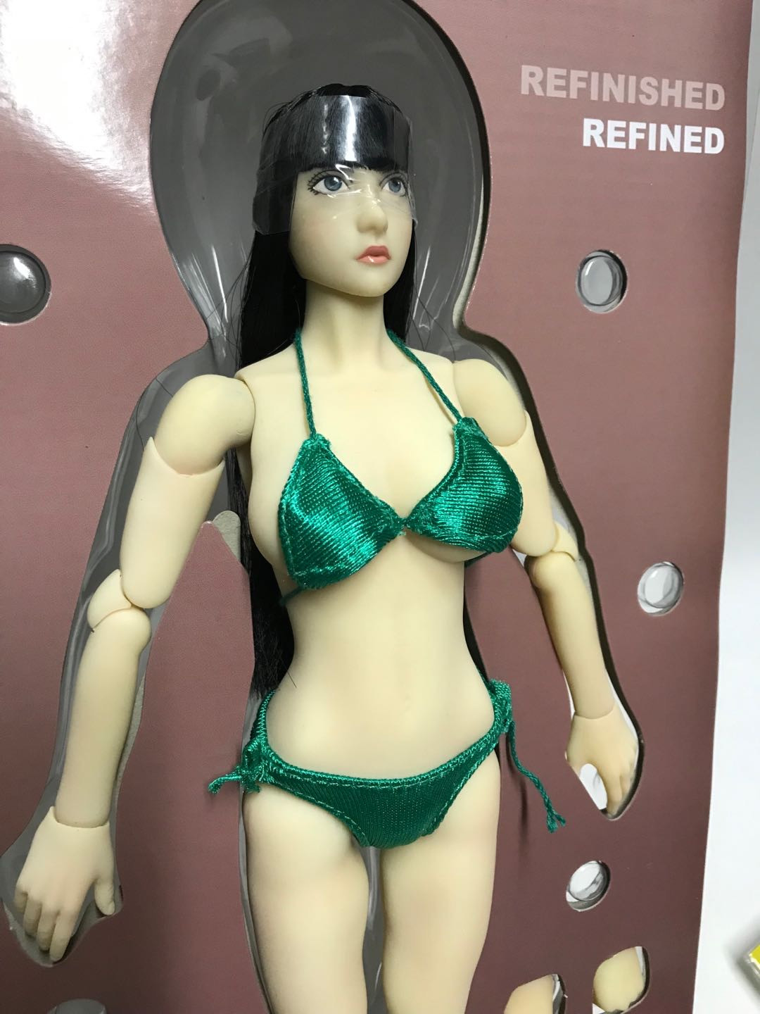 零元拍：三太极 1/6 植发头雕 泳衣女素体