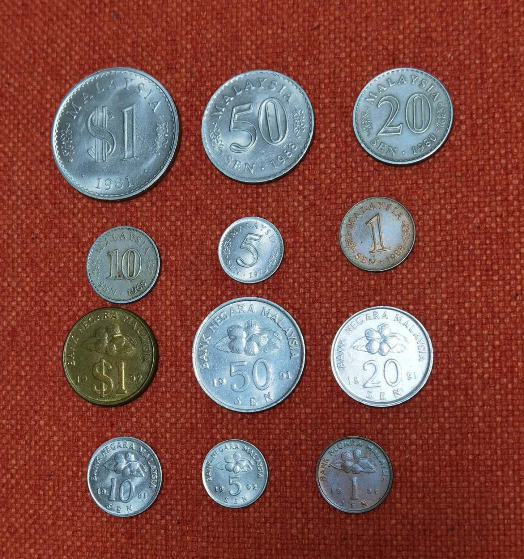 北京马甸外币专卖微拍第五十七期，非贵金属纪念币，流通币专场，陆续上新，欢迎光临 马来西亚新老版2套