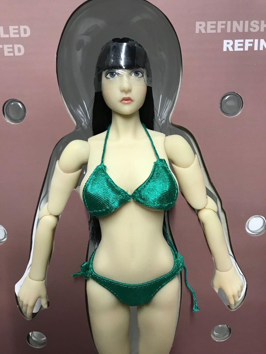 零元拍：三太极 1/6 植发头雕 泳衣女素体