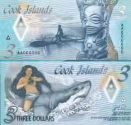 小逸收藏第5期库克库克群岛3元塑料钞团购