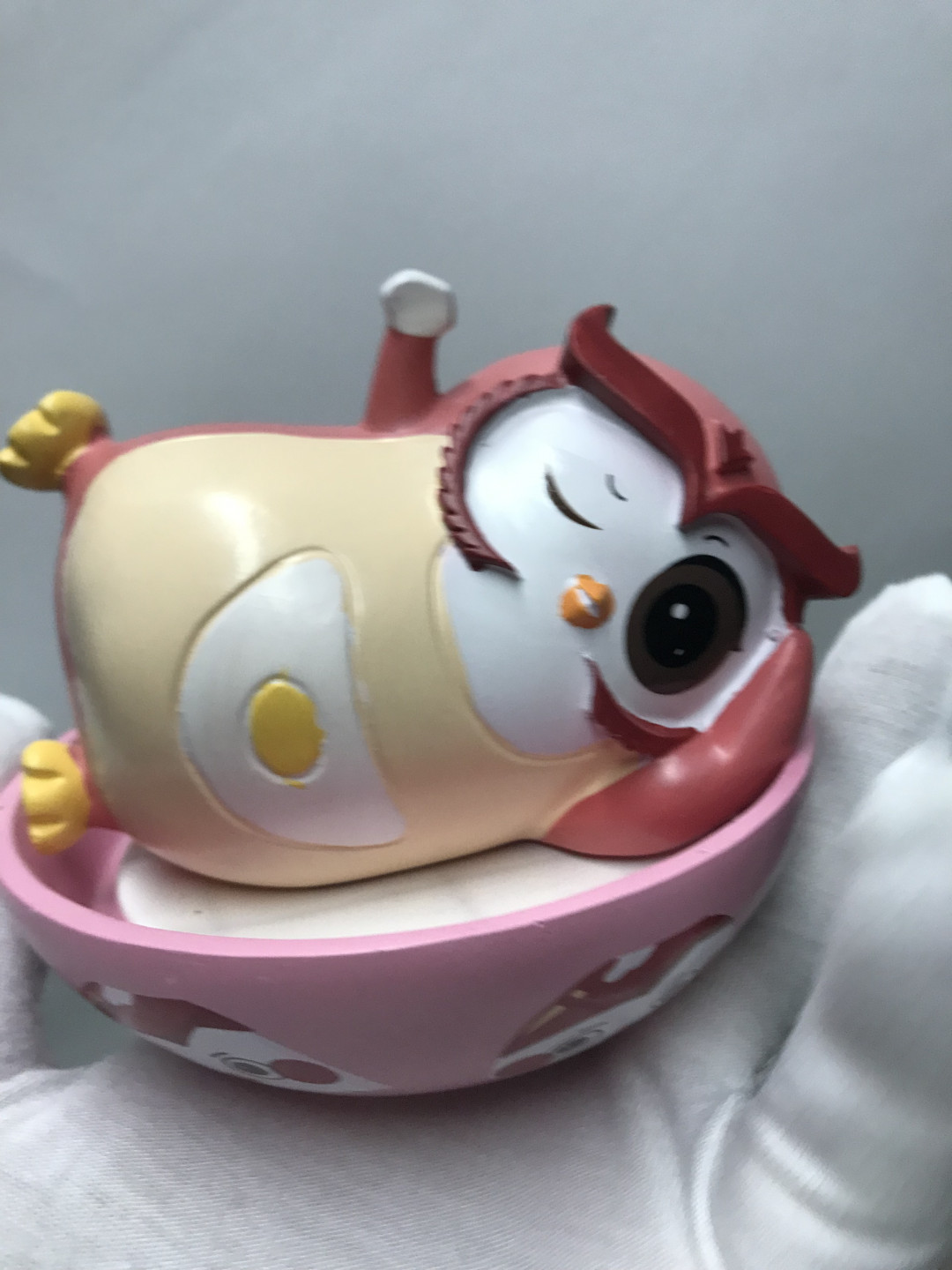 零元拍：猫头鹰CiCi🦉手办三枚，一枚诸葛亮，一枚赵云（全新未开，两种颜色盲盒）一枚重庆豆花儿碗，造型独特有趣，市面少见。三枚一起拍哦。