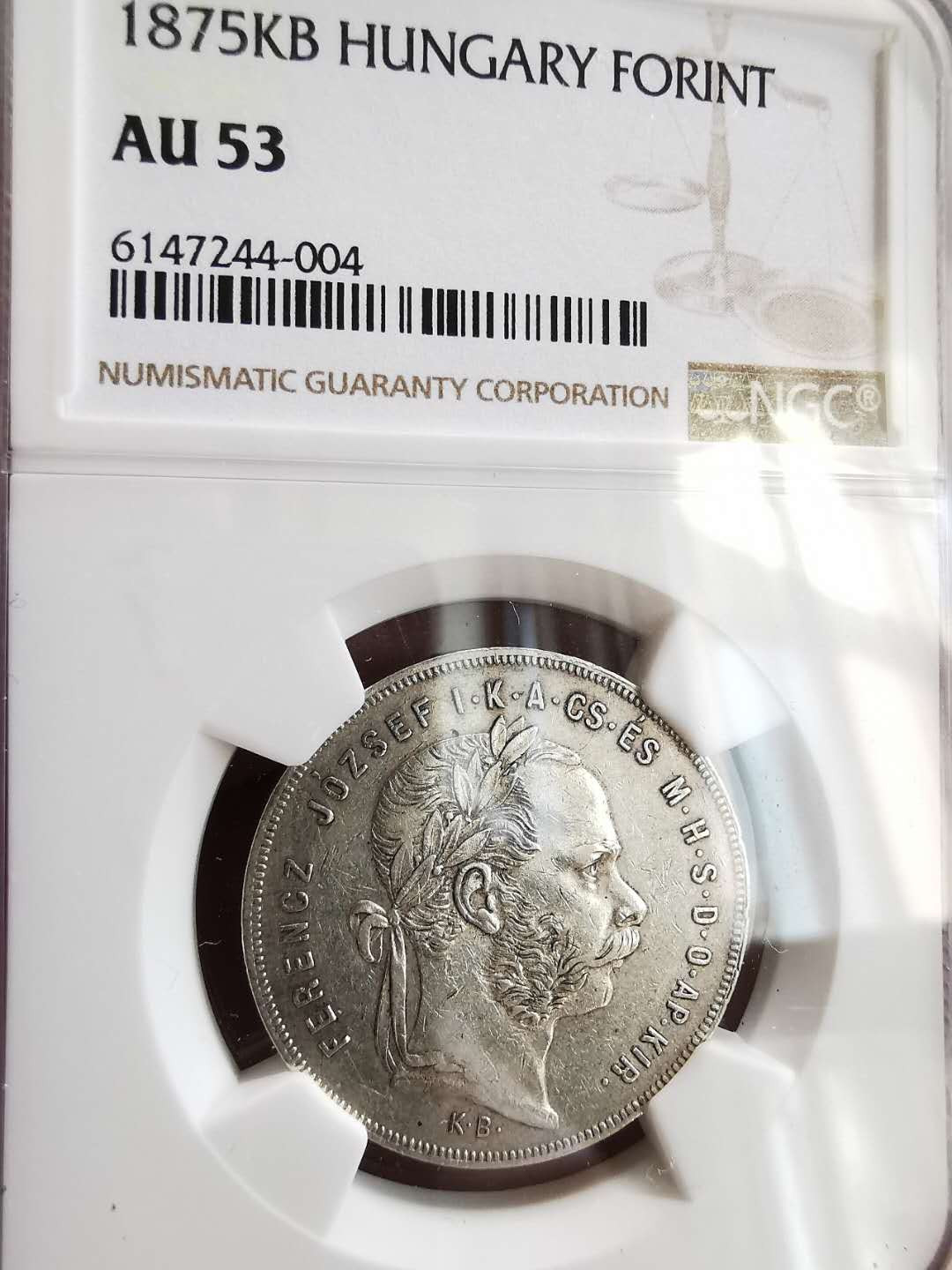 凡希社世界钱币微拍第一百六十四期 1875匈牙利佛罗林NGC-AU53