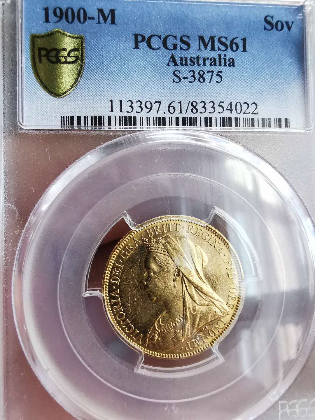 凡希社世界钱币微拍第一百六十四期 荐！1900澳大利亚老维索维林金币PCGS-MS61