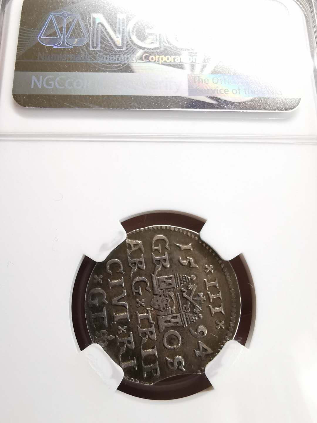 凡希社世界钱币微拍第一百六十四期 1594波兰3G银币里加厂NGC-AU55