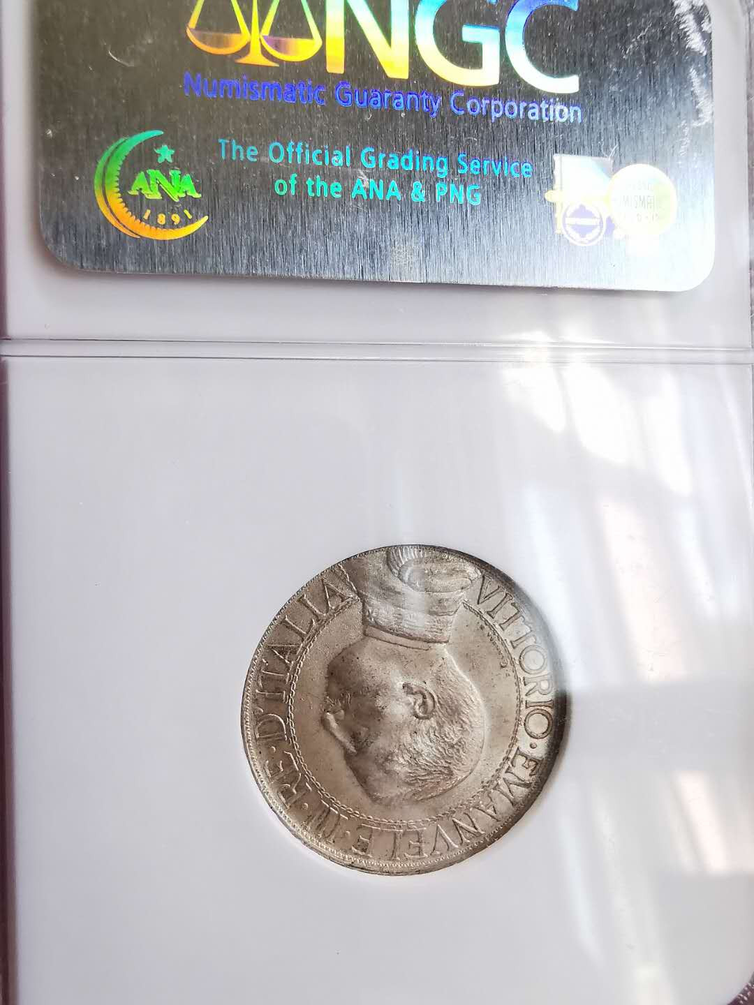 凡希社世界钱币微拍第一百六十四期 1913意大利马车里拉银币圈版NGC-MS63