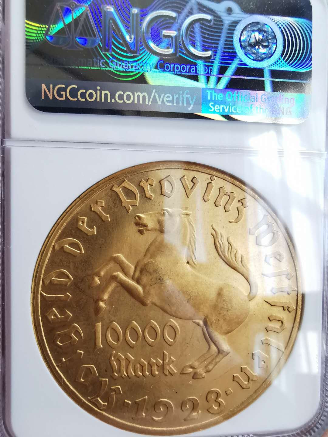 凡希社世界钱币微拍第一百六十四期 1923威斯特伐利亚大马币10000马克NGC-MS64