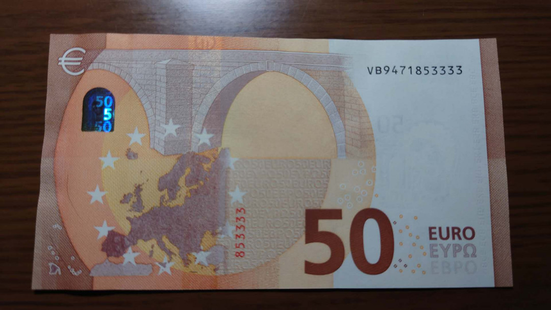 【囧羊收藏】精选微拍第33期暨2021年第二十四期 世界各国纸币 2017年50欧元 全新绝品狮子号3333 三签