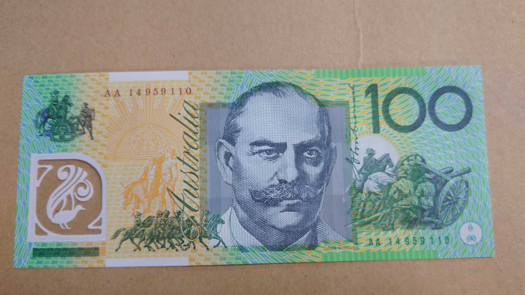 【囧羊收藏】精选微拍第33期暨2021年第二十四期 世界各国纸币 2014年澳大利亚100元 首发AA冠 全新绝品