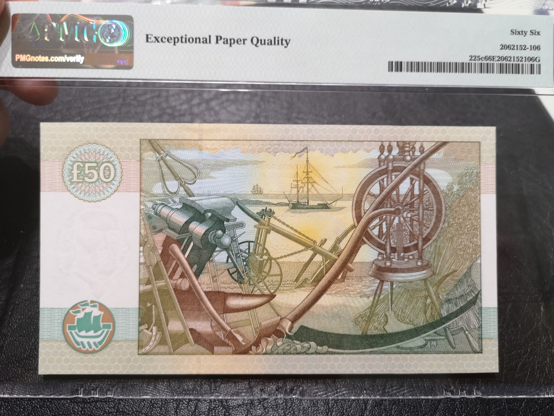 《外钞收藏家》第一百一十九期拍卖（本期106件拍品） 2006年苏格兰克莱斯戴尔银行 50镑  PMG66