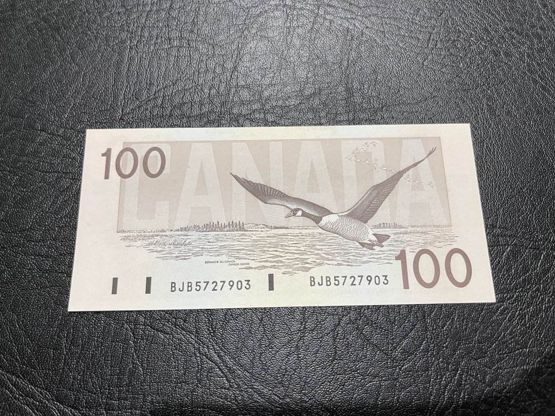 《外钞收藏家》第一百一十九期拍卖（本期106件拍品） 加拿大鸟版100加元 全新UNC