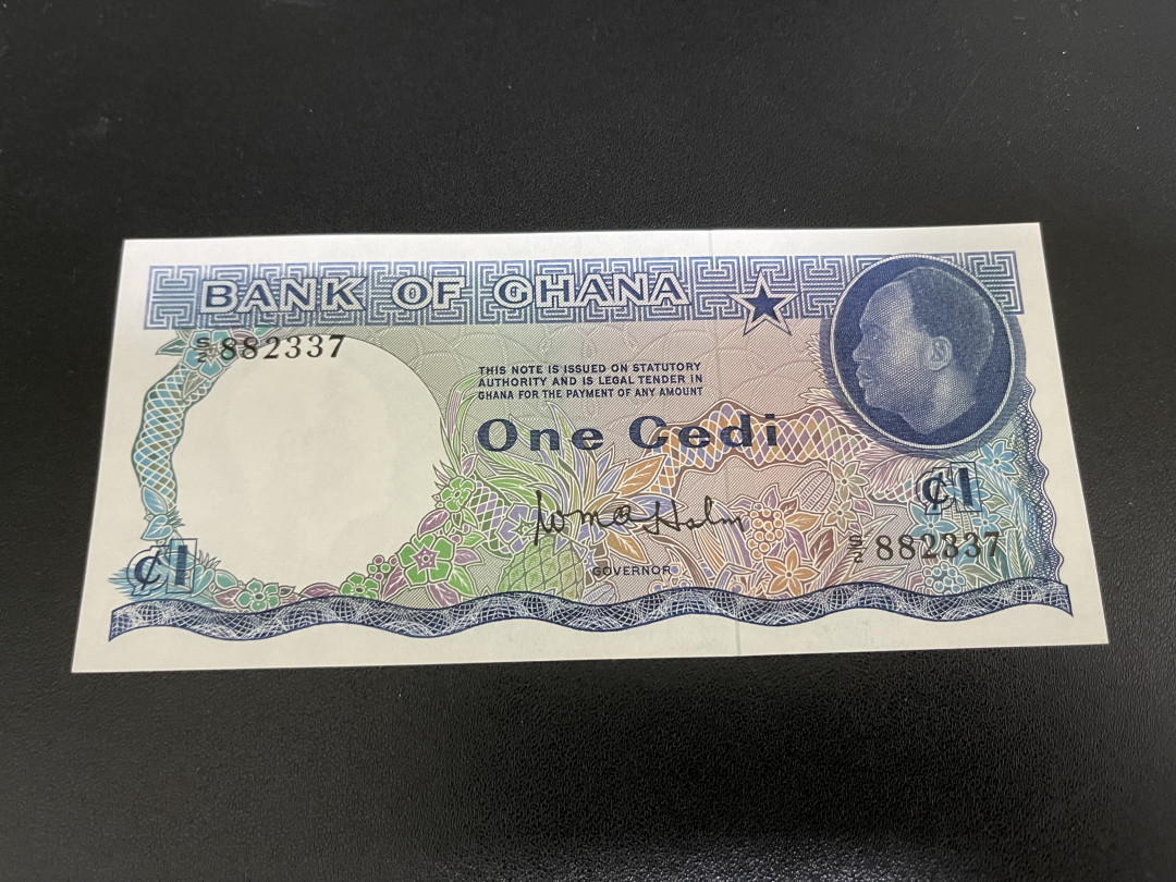 《外钞收藏家》第一百一十九期拍卖（本期106件拍品） 加纳1塞地 精致小钞 全新UNC