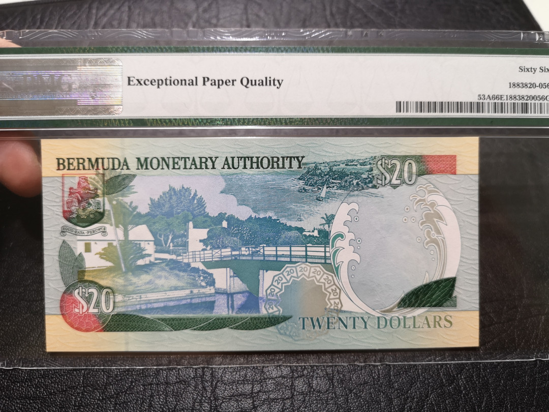 《外钞收藏家》第一百一十九期拍卖（本期106件拍品） 2000年百慕大20刀 PMG66