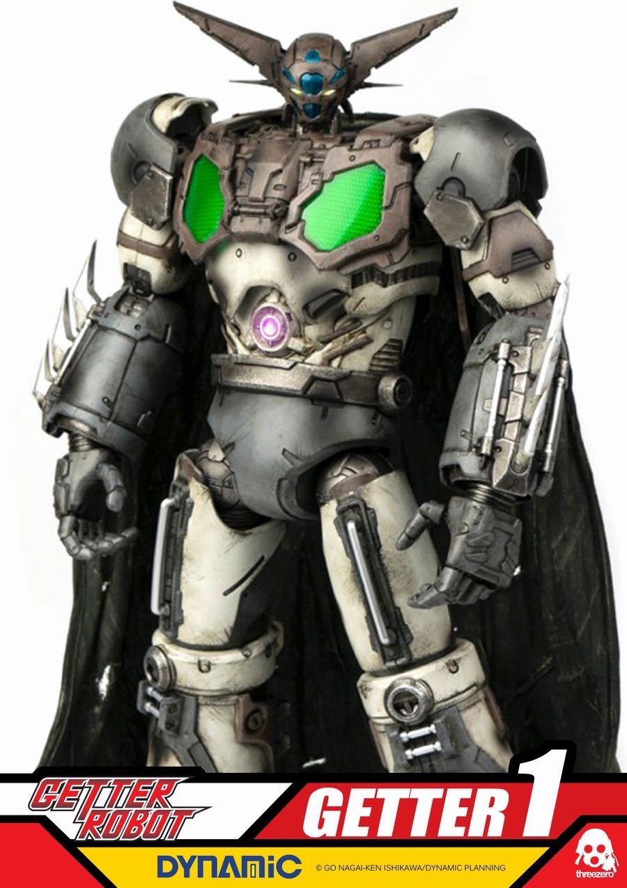 零元拍：ThreeZero X 永井豪 16寸 三一万能侠 一号机 Getter 1 黑色官网版，全新未拆。