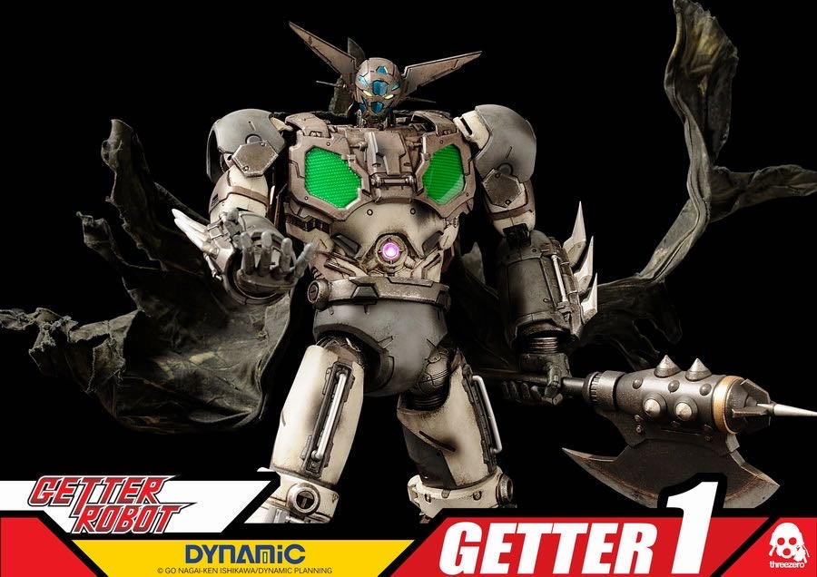 零元拍：ThreeZero X 永井豪 16寸 三一万能侠 一号机 Getter 1 黑色官网版，全新未拆。