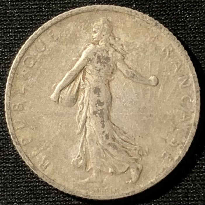 紫瑗钱币——第162期拍卖 法国 1911年 播种女神 1法郎 5克 0.835银