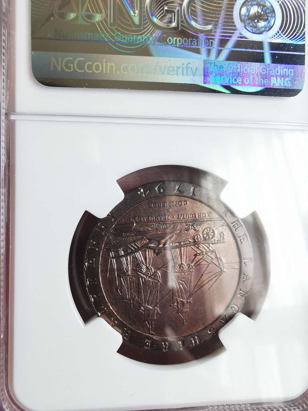 凡希社世界钱币微拍第一百六十五期 1794兰开斯特1/2便士NGC-UNCD经典品种SOHO铸！