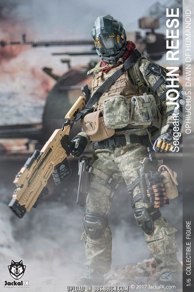 零元拍：马来西亚 JackalX 团队出品：1/6 未來科幻軍事 - Sergeant John Reese （#JX001）全新未拆。