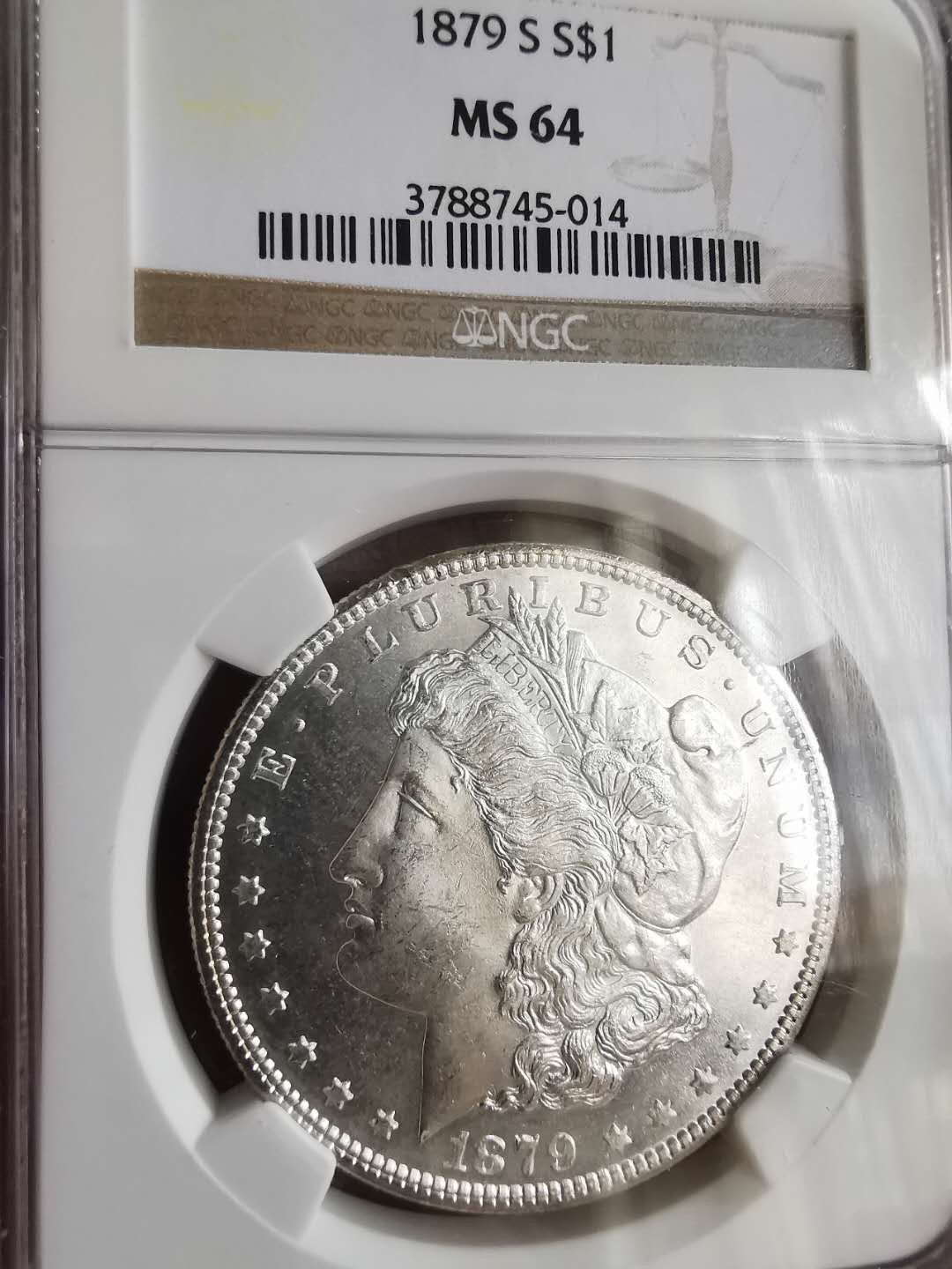 凡希社世界钱币微拍第一百六十五期 1879摩根壹圆NGC-MS64