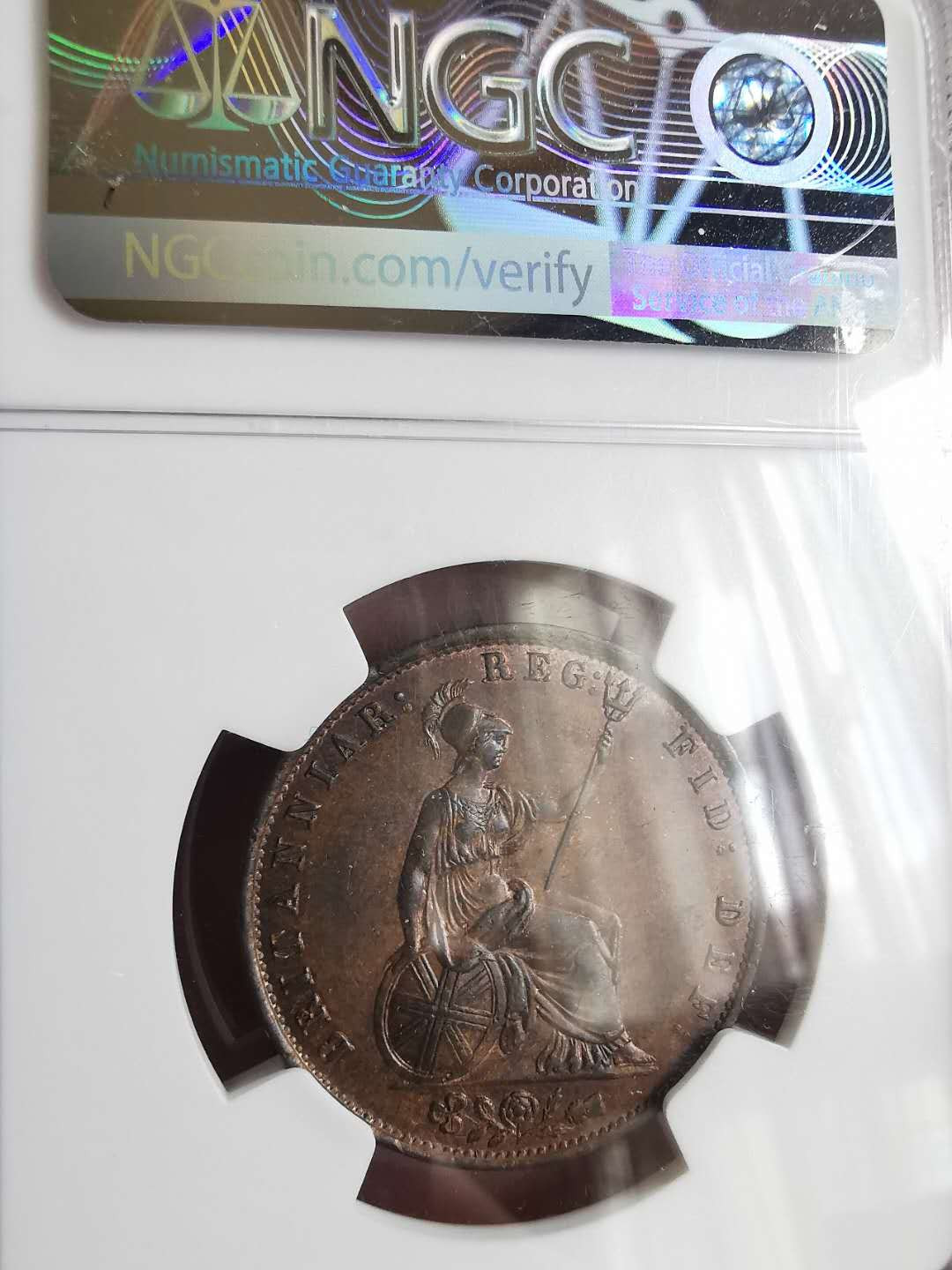 凡希社世界钱币微拍第一百六十五期 1854小维1/2便士NGC-MS64