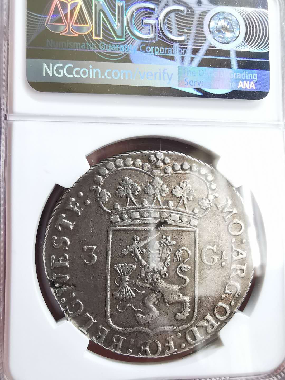 凡希社世界钱币微拍第一百六十五期 1794西弗里斯兰3盾大银NGC-AUD