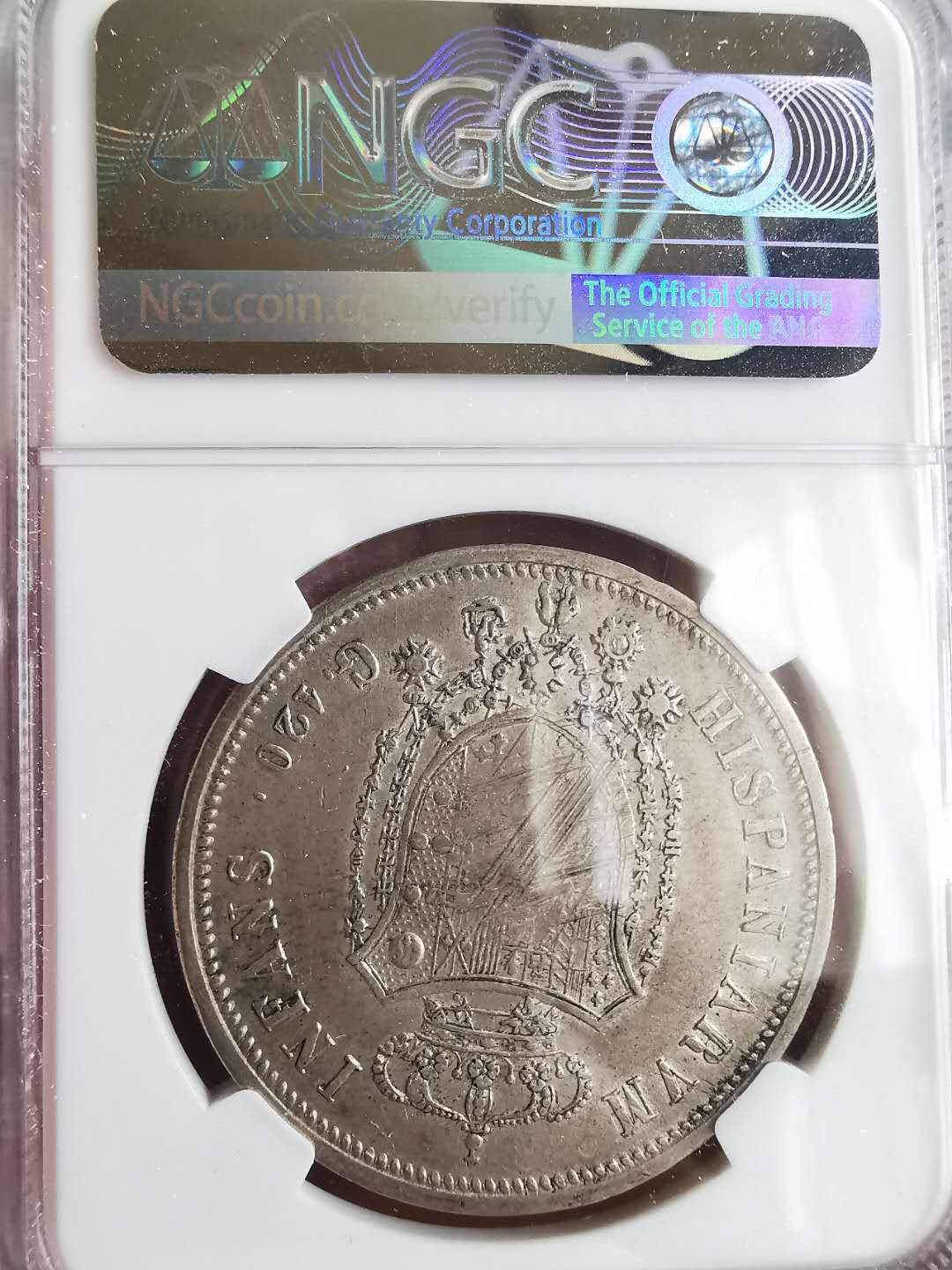 凡希社世界钱币微拍第一百六十五期 1818那不勒斯120G大银NGC-AU50