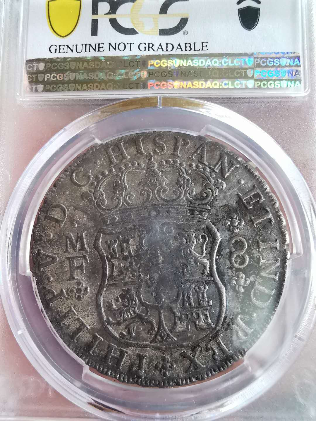 凡希社世界钱币微拍第一百六十五期 1738墨西哥地球双柱PCGS-VFD黑包浆