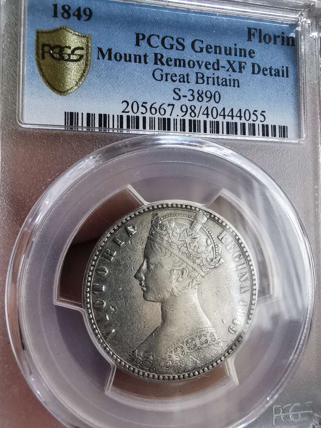 凡希社世界钱币微拍第一百六十五期 1849英国小维佛罗林PCGS-XFD