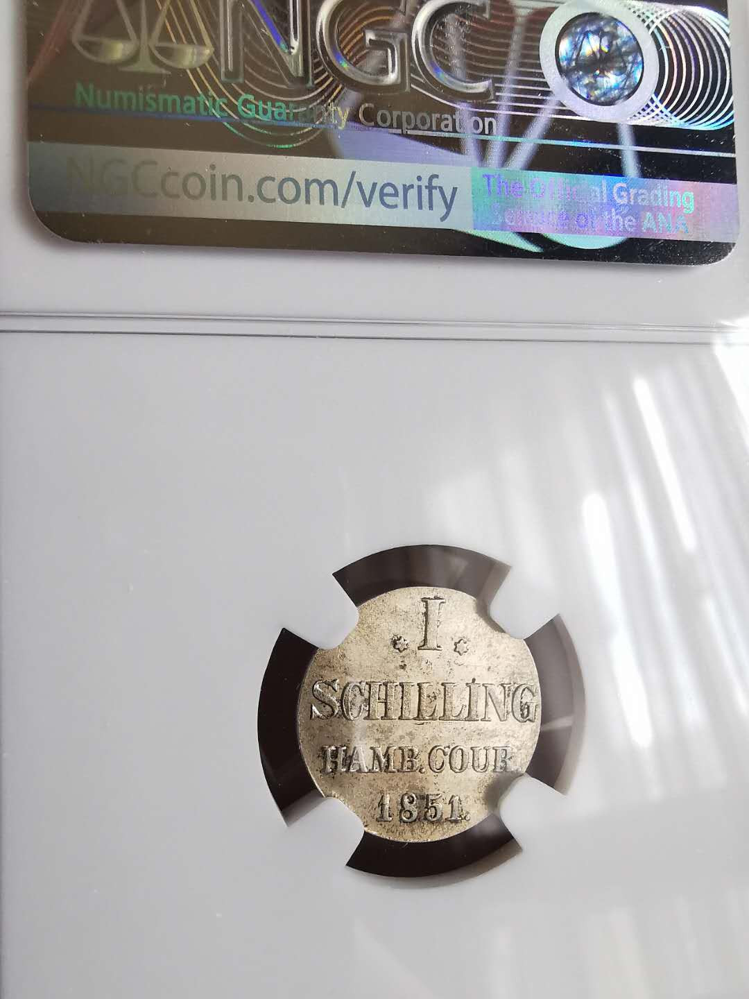 凡希社世界钱币微拍第一百六十五期 1851汉堡1S NGC-MS63